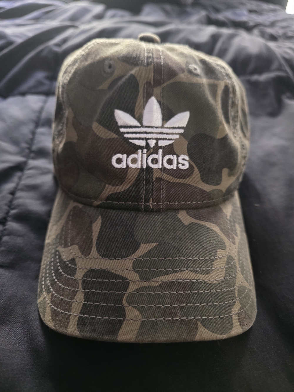 Adidas Originals Camo Trefoil Relaxed Strapback Baseball Hat - One Size